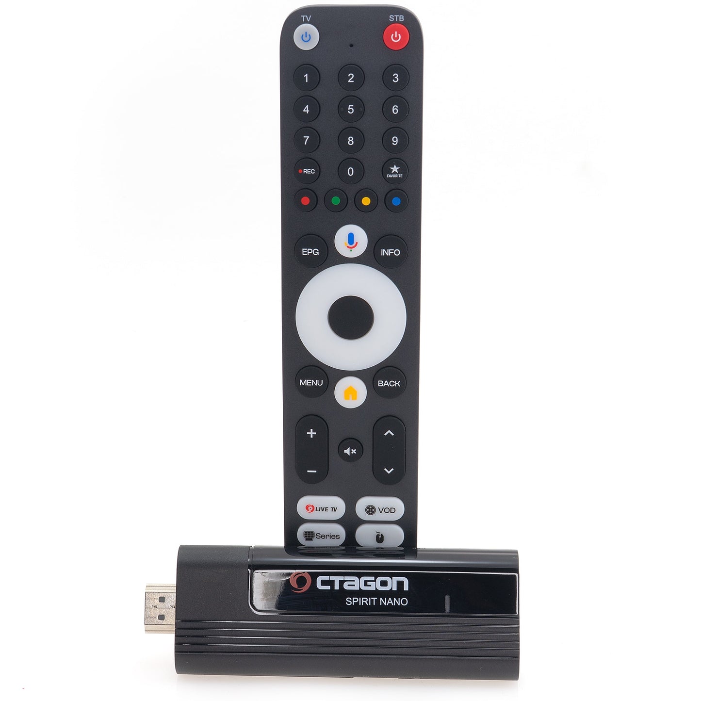 OCTAGON SPIRIT NANO 4K UHD HDR10+ ANDROID TV Stick IPTV OTT MEDIA STREAMING WLAN 5G Bluetooth