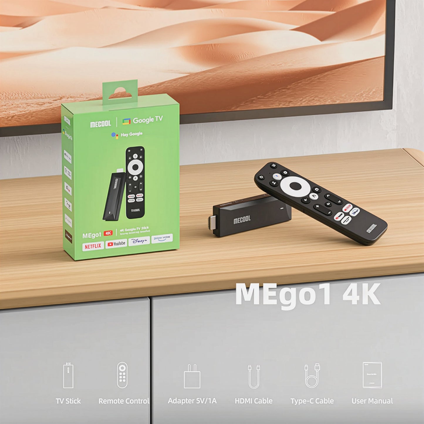 MECOOL MEgo1 4K Google TV Stick