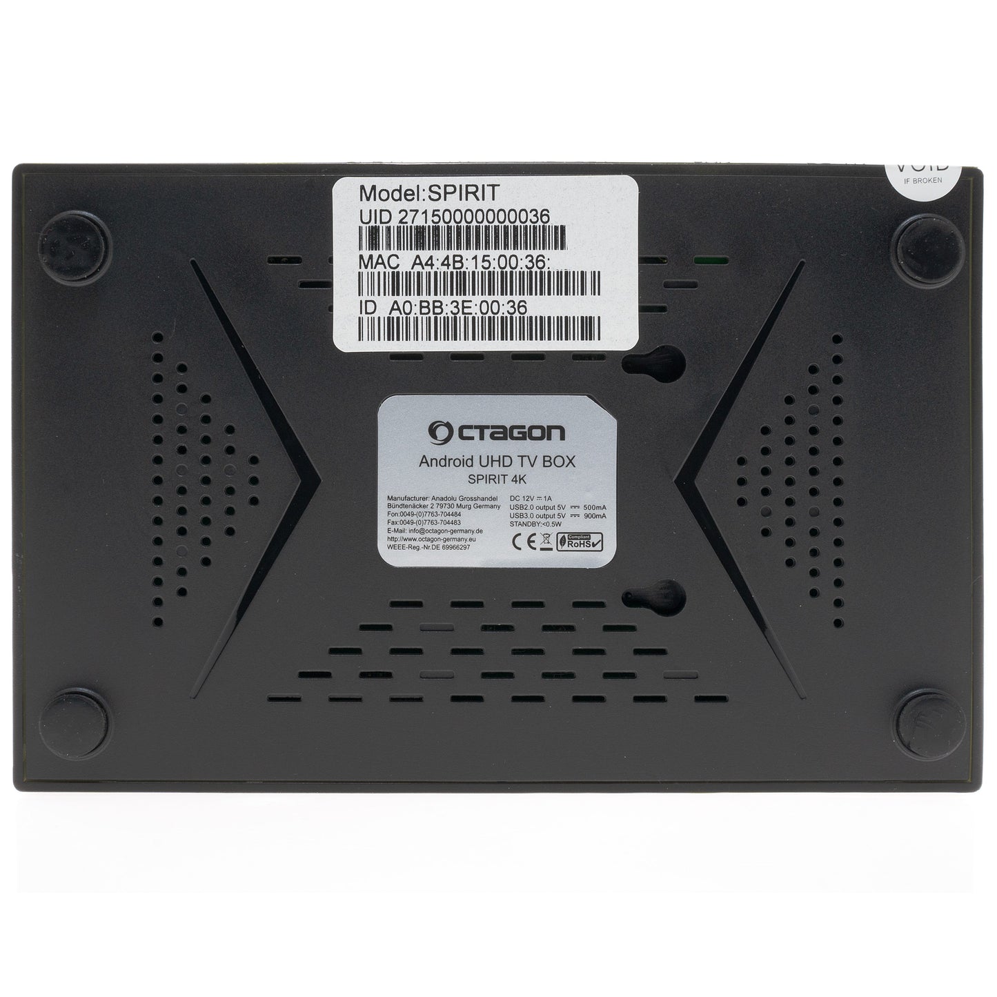 Octagon SPIRIT 4K UHD HDR10+ ANDROID TV IPTV OTT MEDIA STREAMING BOX 5G WiFi BLUETOOTH