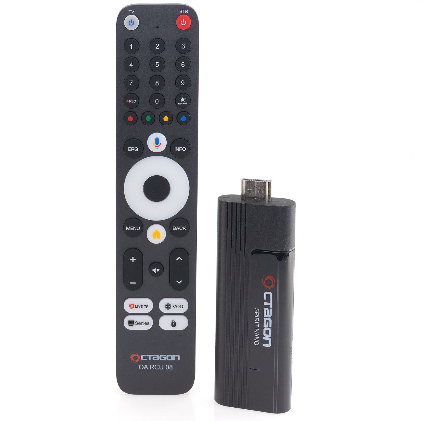 OCTAGON SPIRIT NANO 4K UHD HDR10+ ANDROID TV Stick IPTV OTT MEDIA STREAMING WLAN 5G Bluetooth